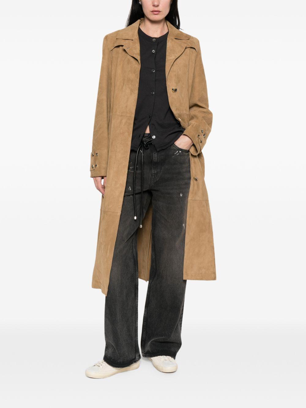 Cappotto con cintura in marrone Golden goose - donna 