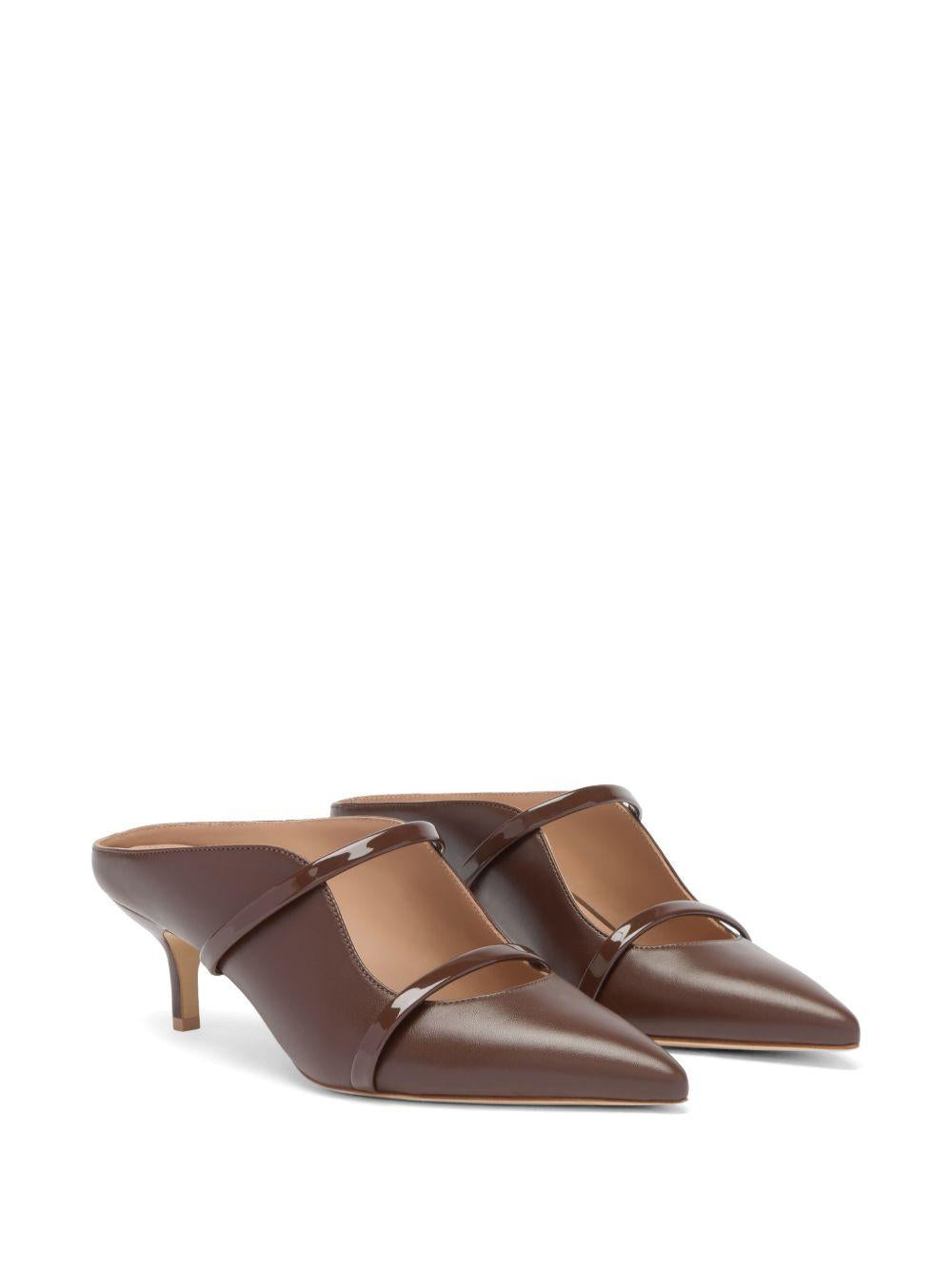 Mules Maureen 45 goffrato croco tabacco 