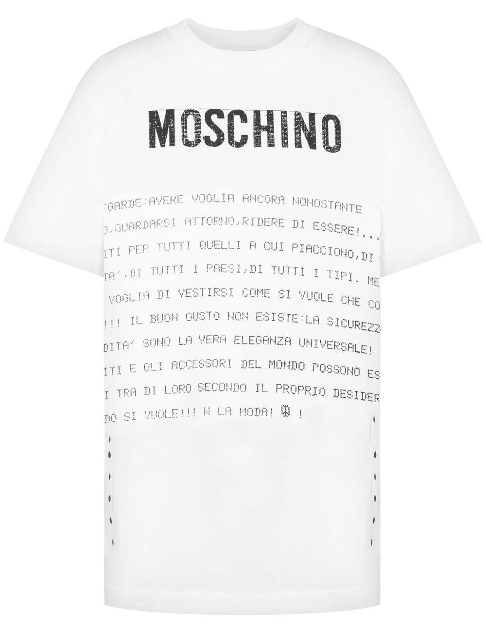 T-shirt con stampa in bianco Moschino - donna 