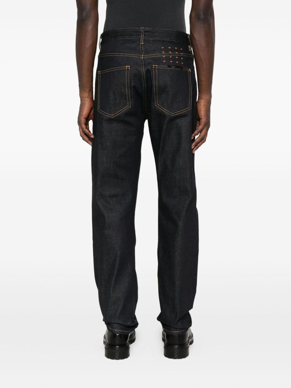 Jeans con cuciture a contrasto in blu Ksubi - uomo 