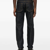 Jeans con cuciture a contrasto in blu Ksubi - uomo 