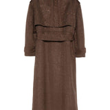 Trench doppiopetto con decorazione in marrone Giuseppe Di Morabito - donna 