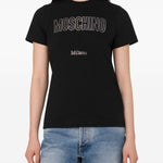 T-shirt con decorazione in nero Moschino - donna 