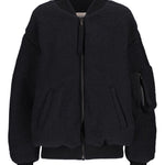 Bomber bouclé in nero Laneus - donna 