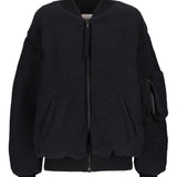 Bomber bouclé in nero Laneus - donna 