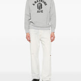 Felpa con stampa logo in grigio A bathing ape - uomo 