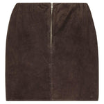 Minigonna in pelle scamosciata in marrone Rotate - donna 