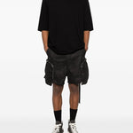 Shorts bauhaus con bordi sfilacciati in nero Rick owens drkshdw - uomo 