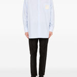 Camicia a righe in celeste Mm6 maison margiela - uomo 