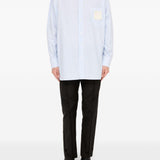 Camicia a righe in celeste Mm6 maison margiela - uomo 