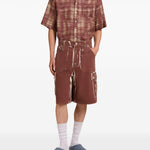 Shorts con stampa in marrone Marni - uomo 