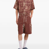 Shorts con stampa in marrone Marni - uomo 