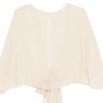Top christian con nodo a cravatta in beige Antonelli - donna 