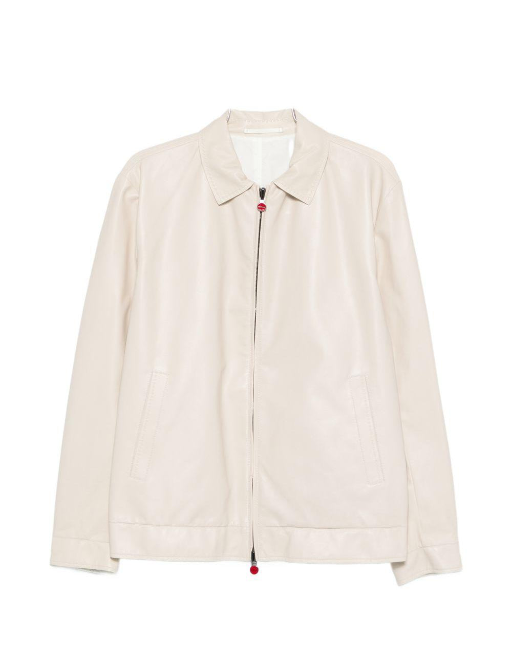 Giacca reversibile con zip in beige Kiton - uomo 