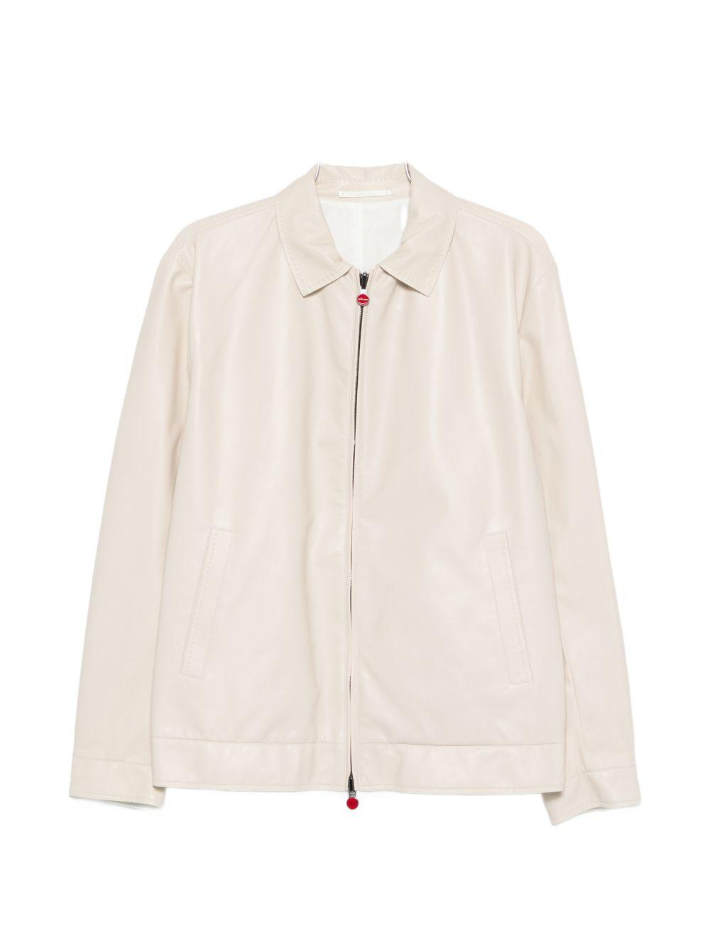Giacca reversibile con zip in beige Kiton - uomo 