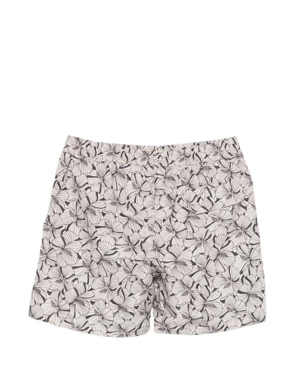 Pantaloncini da bagno con motivo geometrico in nero Eleventy - uomo 