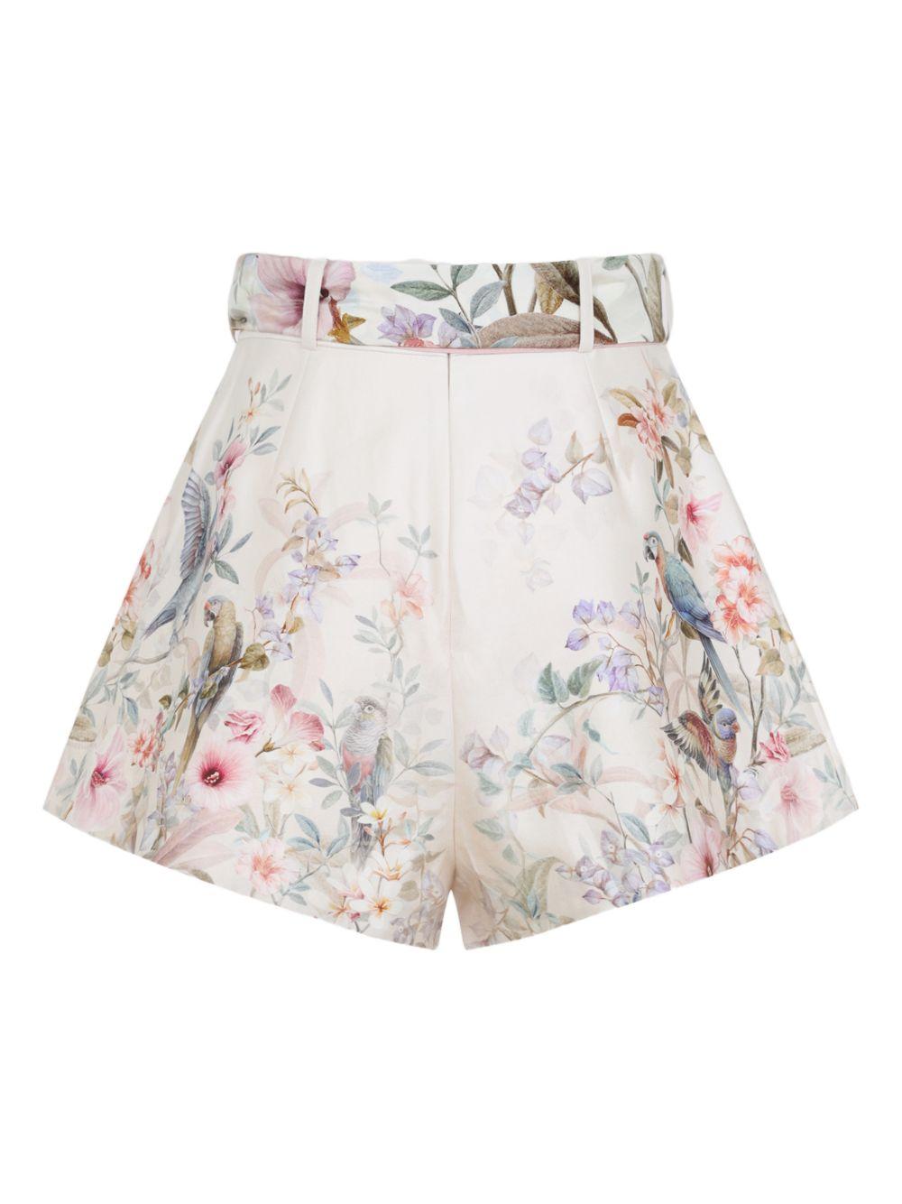 Shorts a vita alta in avorio Zimmermann - donna 