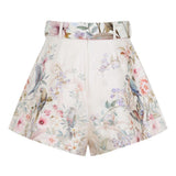 Shorts a vita alta in avorio Zimmermann - donna 
