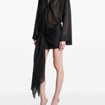 Abito mini indira con drapeggio in nero The andamane - donna 