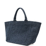 Borsa tote ricamo teddy in blu Ganni - donna 