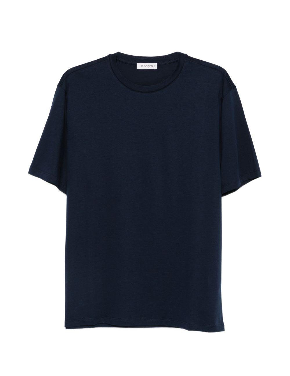 T-shirt girocollo in blu Kangra - uomo 