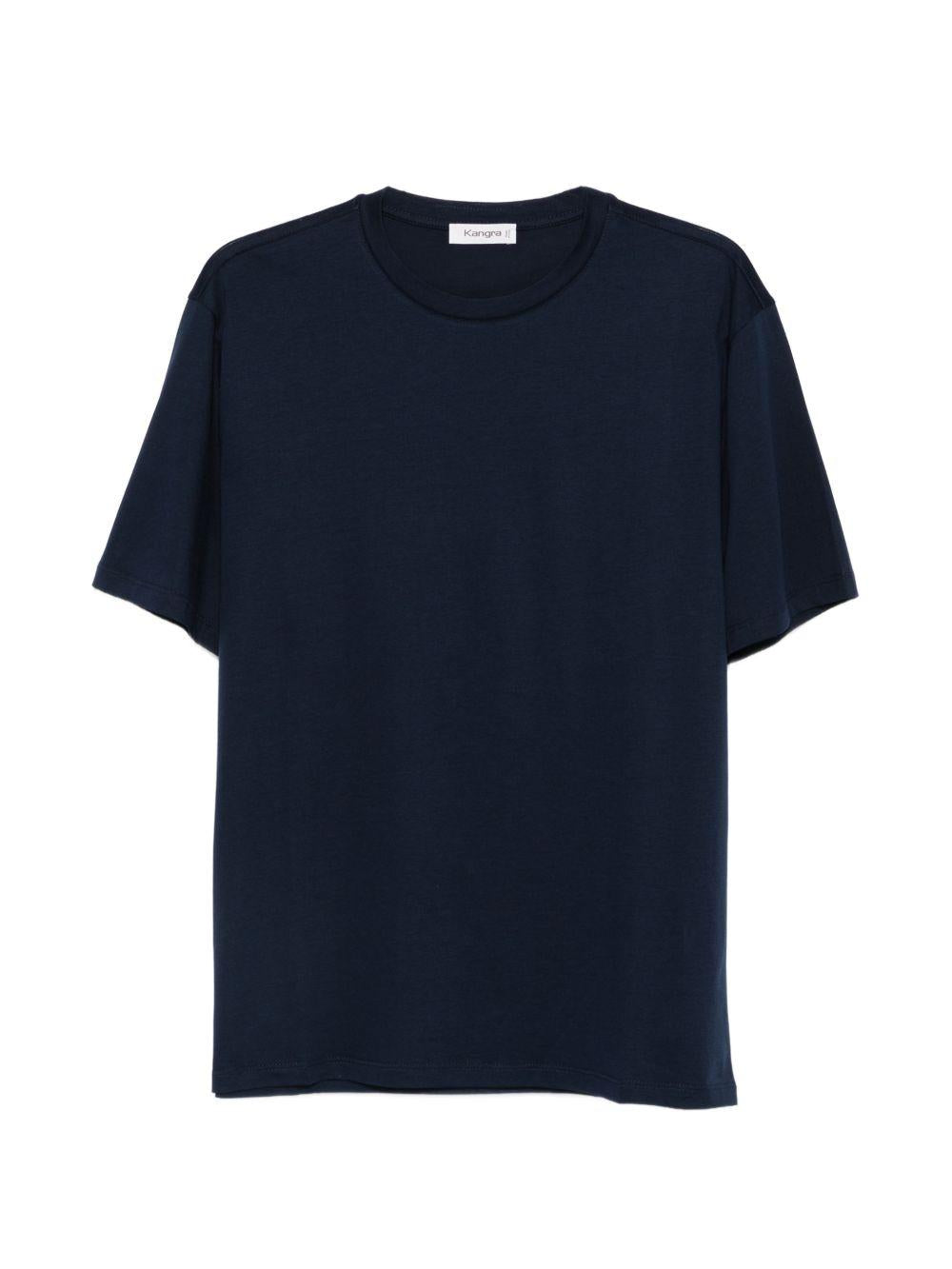 T-shirt girocollo in blu Kangra - uomo 