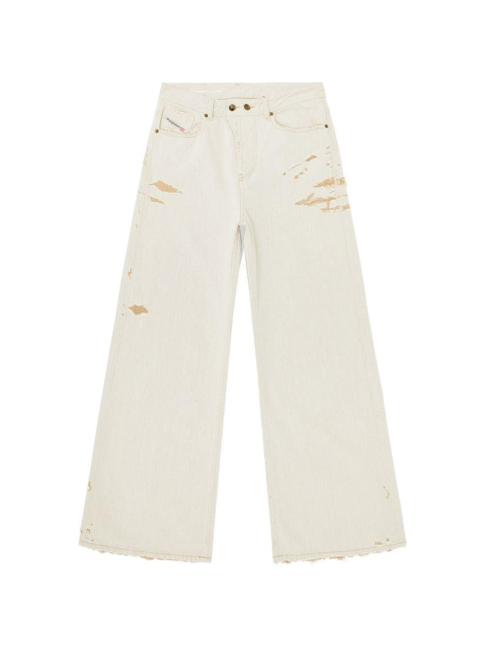 Jeans a gamba larga D-SIRE del 1996 in avorio Diesel - donna 
