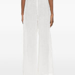 Pantaloni con pizzo in bianco Maurizio - donna 
