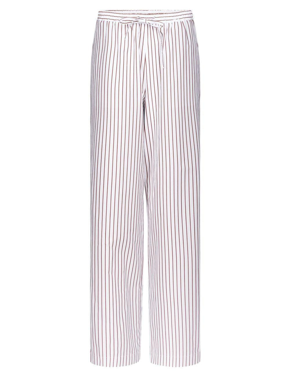 Pantaloni CISCO a righe in azzurro e rosso Loulou de saison - donna 