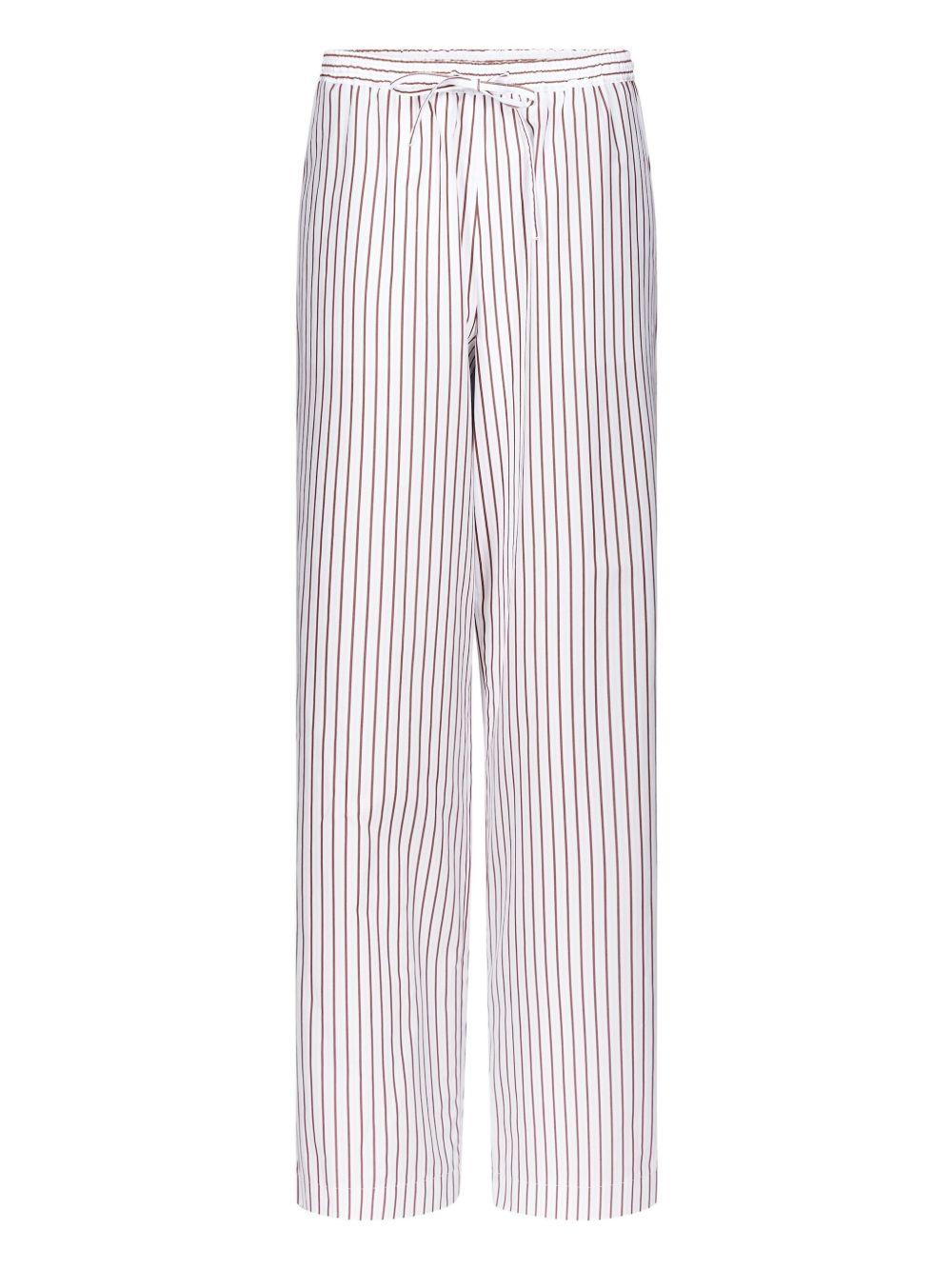 Pantaloni CISCO a righe in azzurro e rosso Loulou de saison - donna 