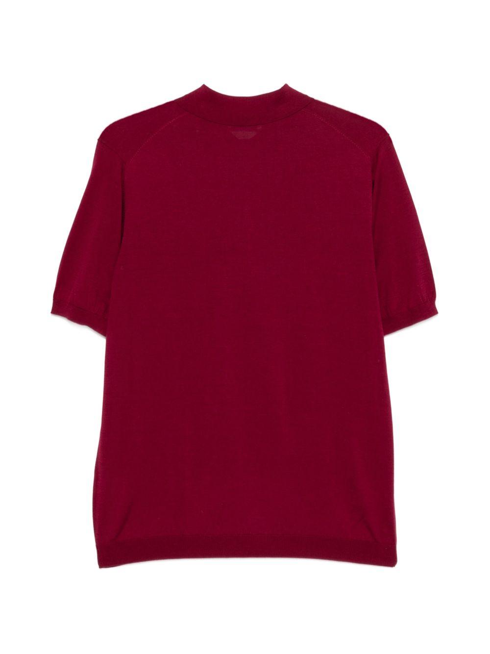 Polo a maniche corte in rosso Kangra - uomo 
