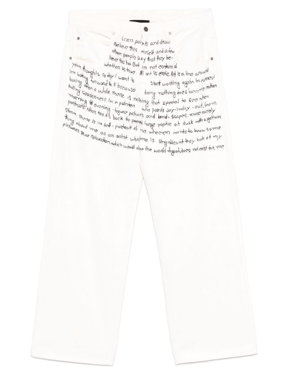 Jeans con ricamo in azzurro Glass Cypress - uomo 