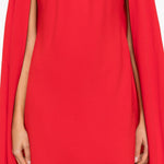 Abito con maniche a mantella in rosso Roland mouret - donna 