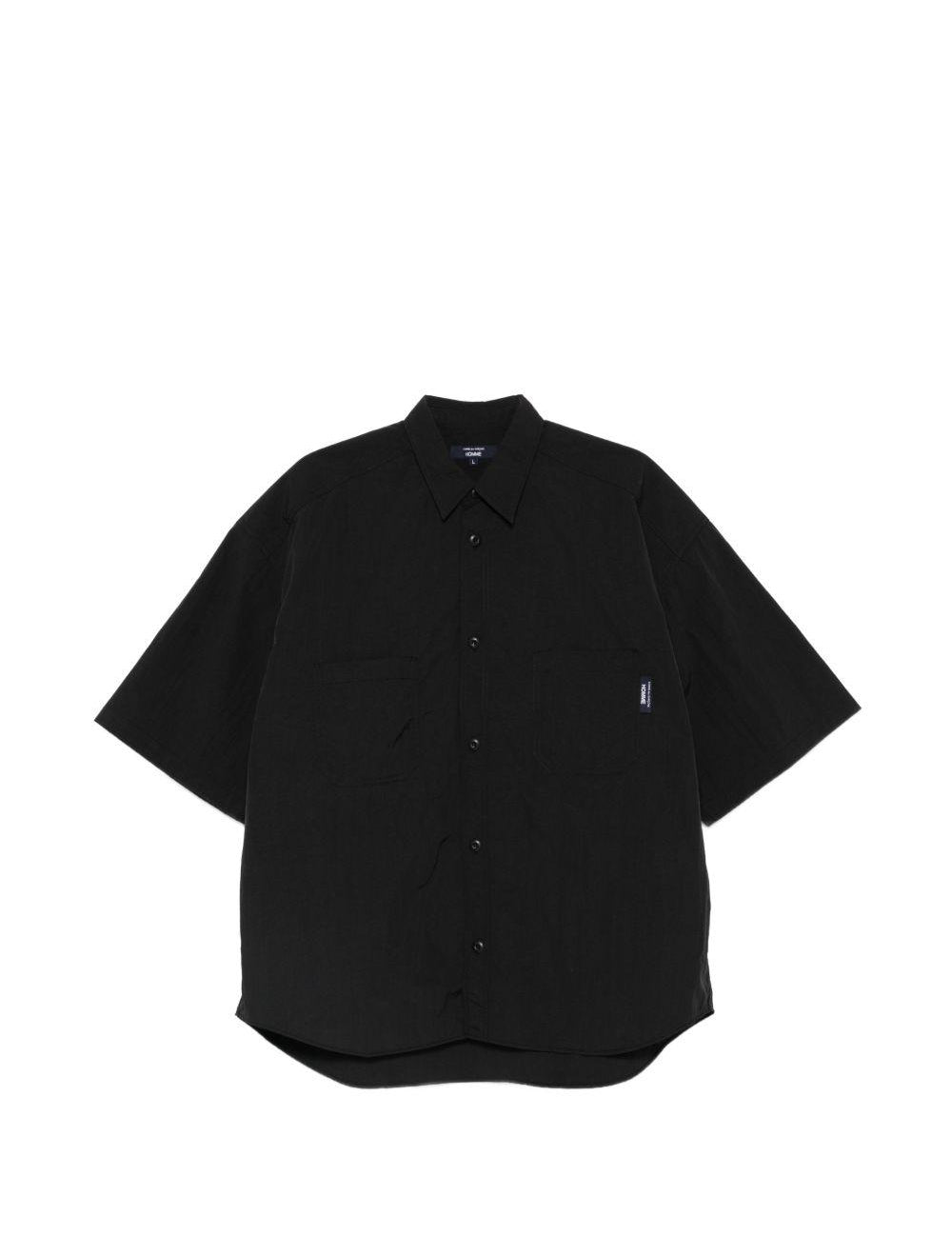 Camicia a maniche corte in nero Comme des garcons homme - uomo 
