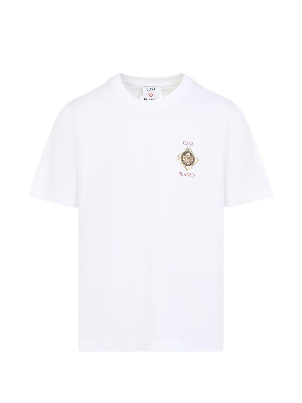 T-shirt con stampa in bianco Casablanca - uomo 