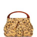 Borsa con stampa animalier in giallo 