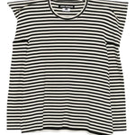 Top a righe con spalle oversize in bianco e nero Junya watanabe - donna 