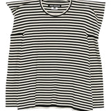 Top a righe con spalle oversize in bianco e nero Junya watanabe - donna 
