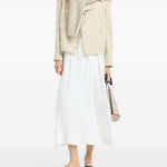 Caban crop con monile in beige Brunello Cucinelli - donna 