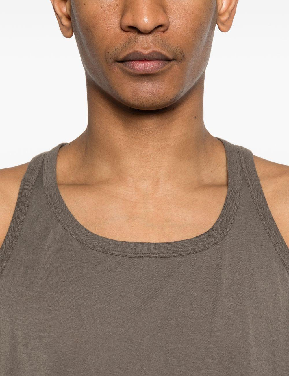 Canotta in cotone in grigio Rick owens drkshdw - uomo 