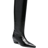 Stivali alti al ginocchio in pelle sybil 30mm in nero Khaite - donna 