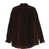 Camicia valentino con righe verticali in marrone costumein - uomo 