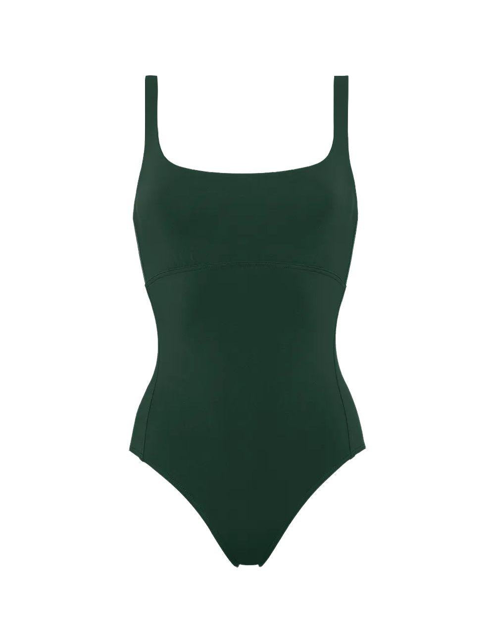 Costume da bagno arnaque con scollo quadrato in verde Eres - donna 