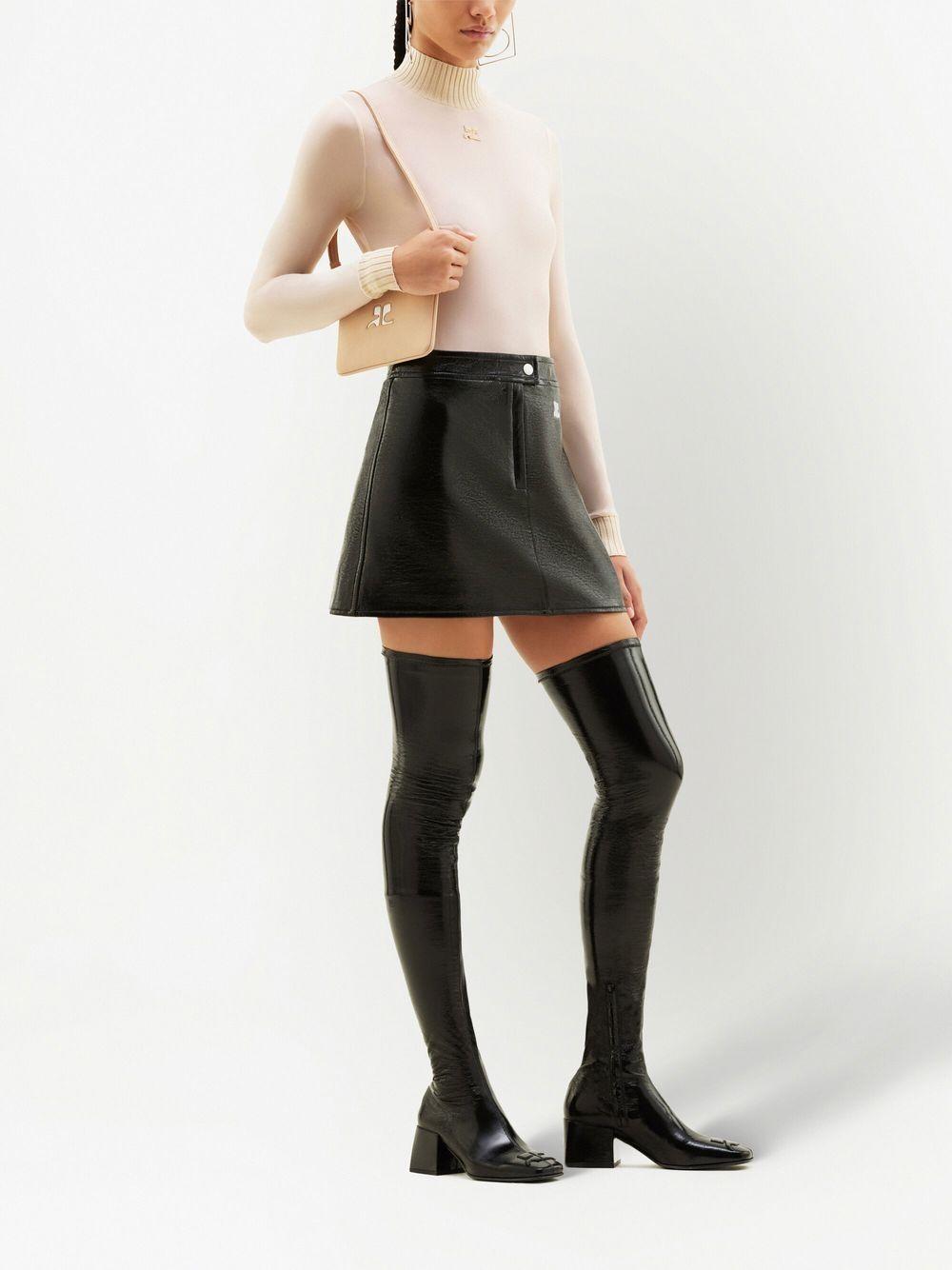 Minigonna Reedition con logo in nero Courrèges - donna 