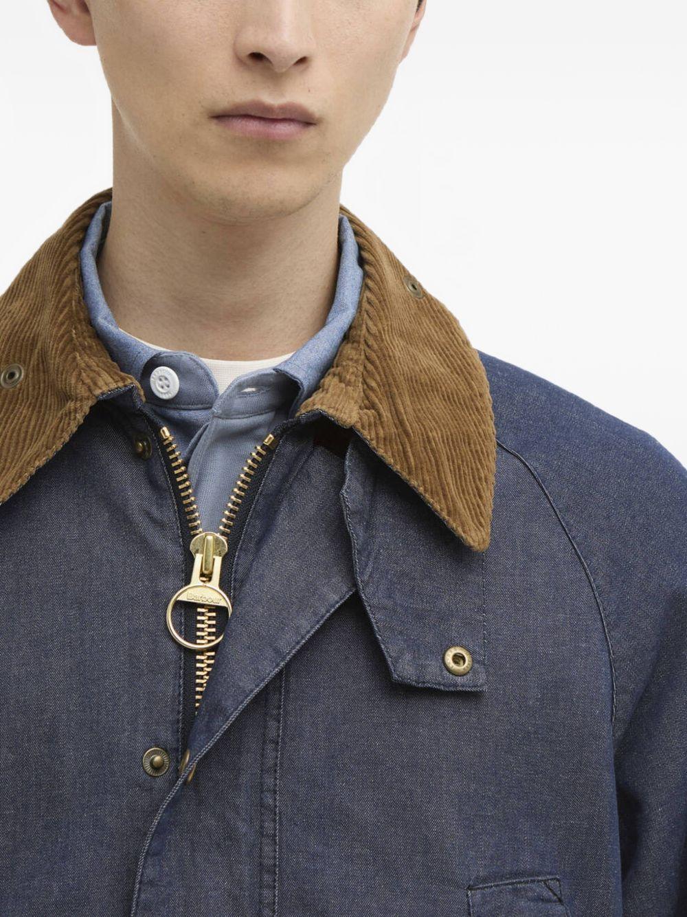 Giacca Bedale con risvolti in blu Barbour - uomo 