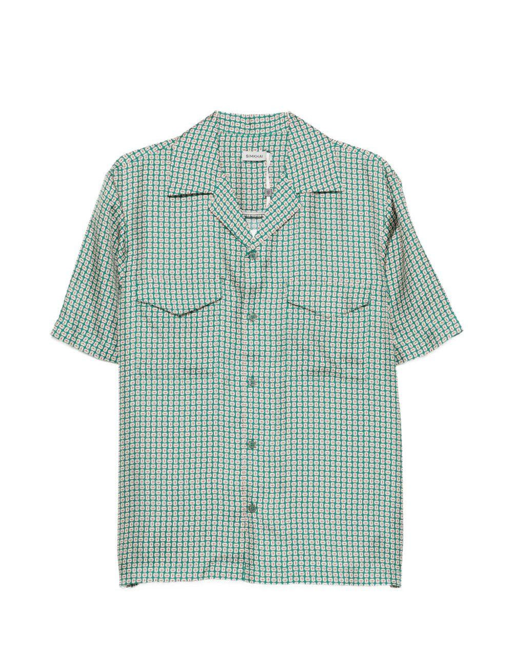 Camicia Clarke a fantasia verde Simkhai - uomo 