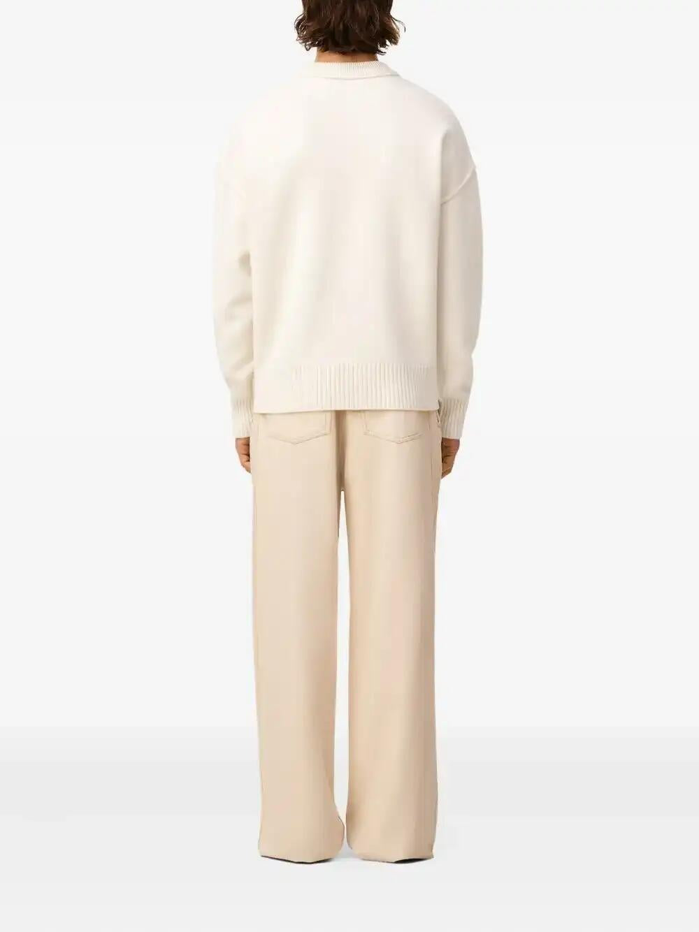 Maglione con logo in avorio Ami Paris - unisex 