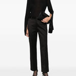 Maglione a collo alto con spacchi in nero Toteme - donna 
