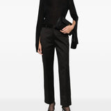 Maglione a collo alto con spacchi in nero Toteme - donna 