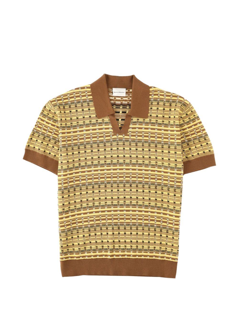Polo con scollo a V in giallo Drole de monsieur - uomo 